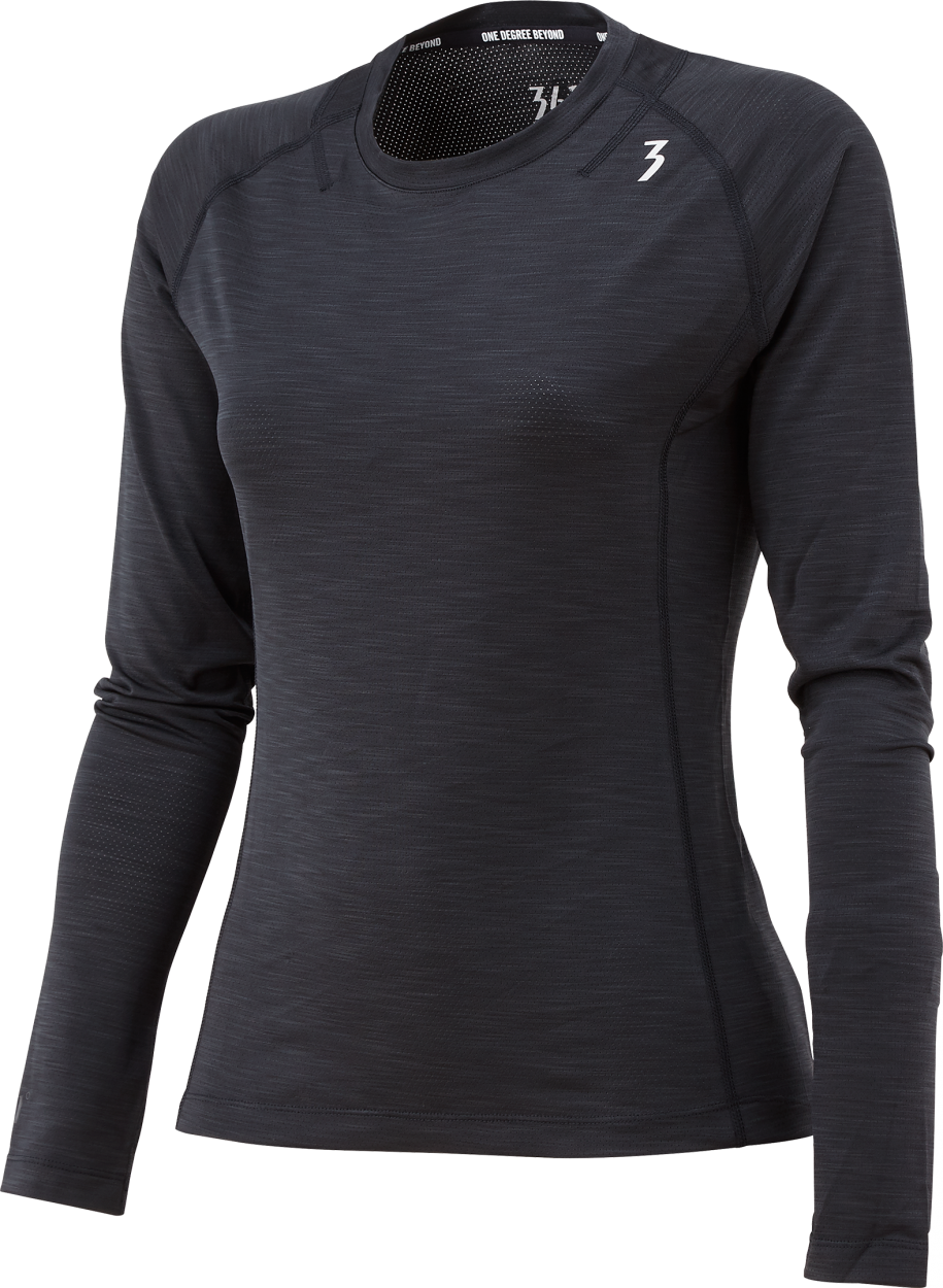 361-QU!K HEATHER MESH LONG SLEEVE